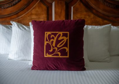 Booktheb logo type cushion